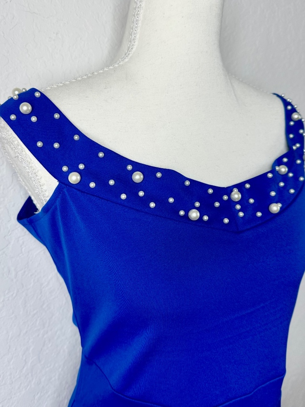 ChicMe Royal Blue Midi Bodycon Dress, Size L - Picture 6 of 12